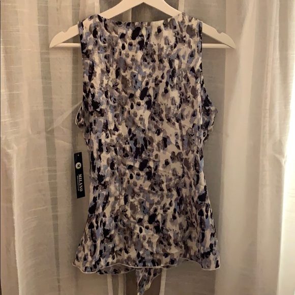 Blue and Black Patterned Blouse - Picture 5 of 6